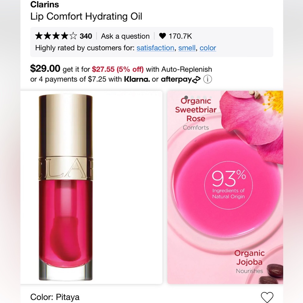 Clarins Lip Comforting Oil